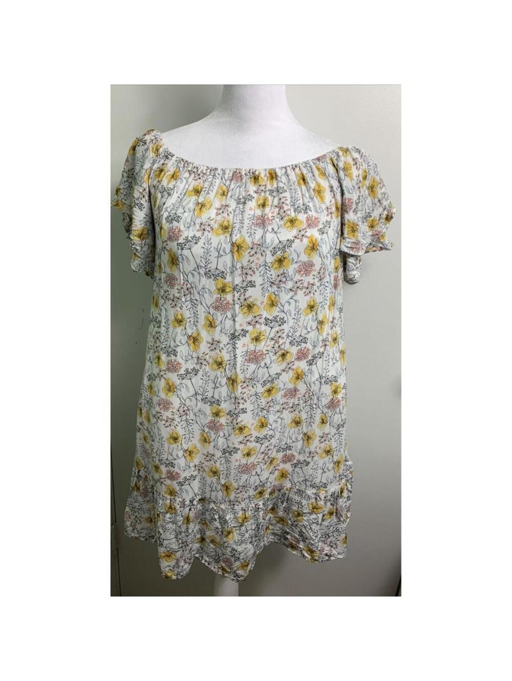 Buffalo David Bitton Floral XS Adriella Lined Cottage Core Spring Mini Dress